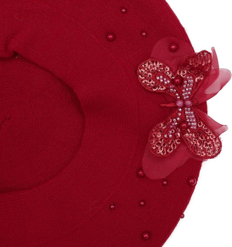 ZLYC Womens French Beret hat, Reversible Solid Color Mosaic Warm Beret Cap for Girls - Image 5